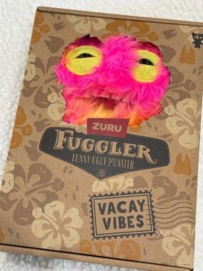 ZURU Fuggler (Mr Buttons-multi) Vacay Vibes Plush - Pink & Yellow Funny Monster